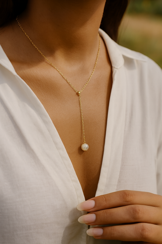Pearl Lariat Necklace